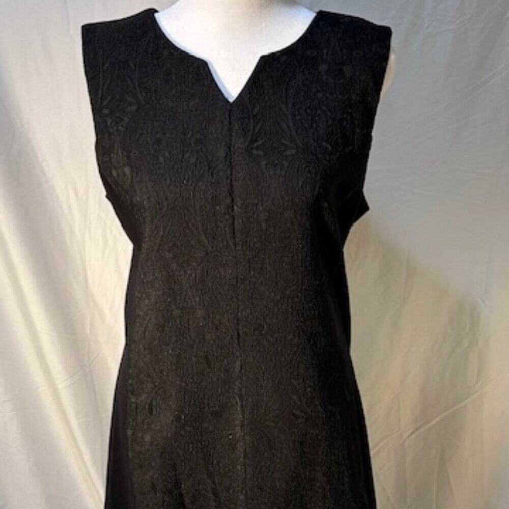 NWT ABS by Allen Schwartz Black Sheath Dress Size 8 USA Made Hidden Pockets